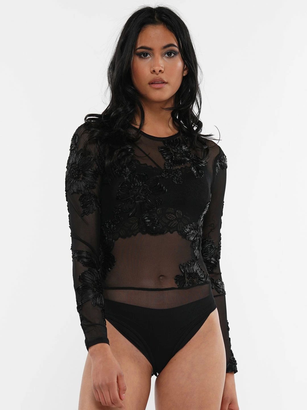 Why Dress EMBROIDERY LACE CHIFFON SEE-THROUGH BODYSUIT JUMPSUITS 6 Why Dress EMBROIDERY LACE CHIFFON SEE-THROUGH BODYSUIT JUMPSUITS