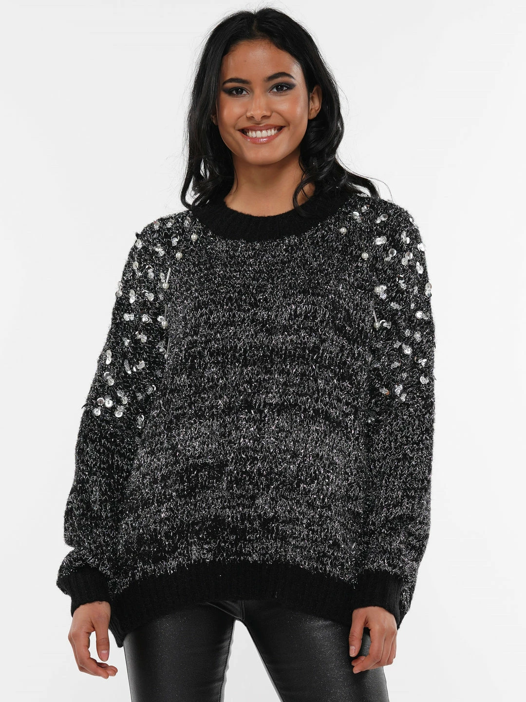 Why Dress SALT & PEPPER SEQUIN PEARL SWEATER 3 Why Dress SALT & PEPPER SEQUIN PEARL SWEATER