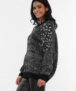 Why Dress SALT & PEPPER SEQUIN PEARL SWEATER