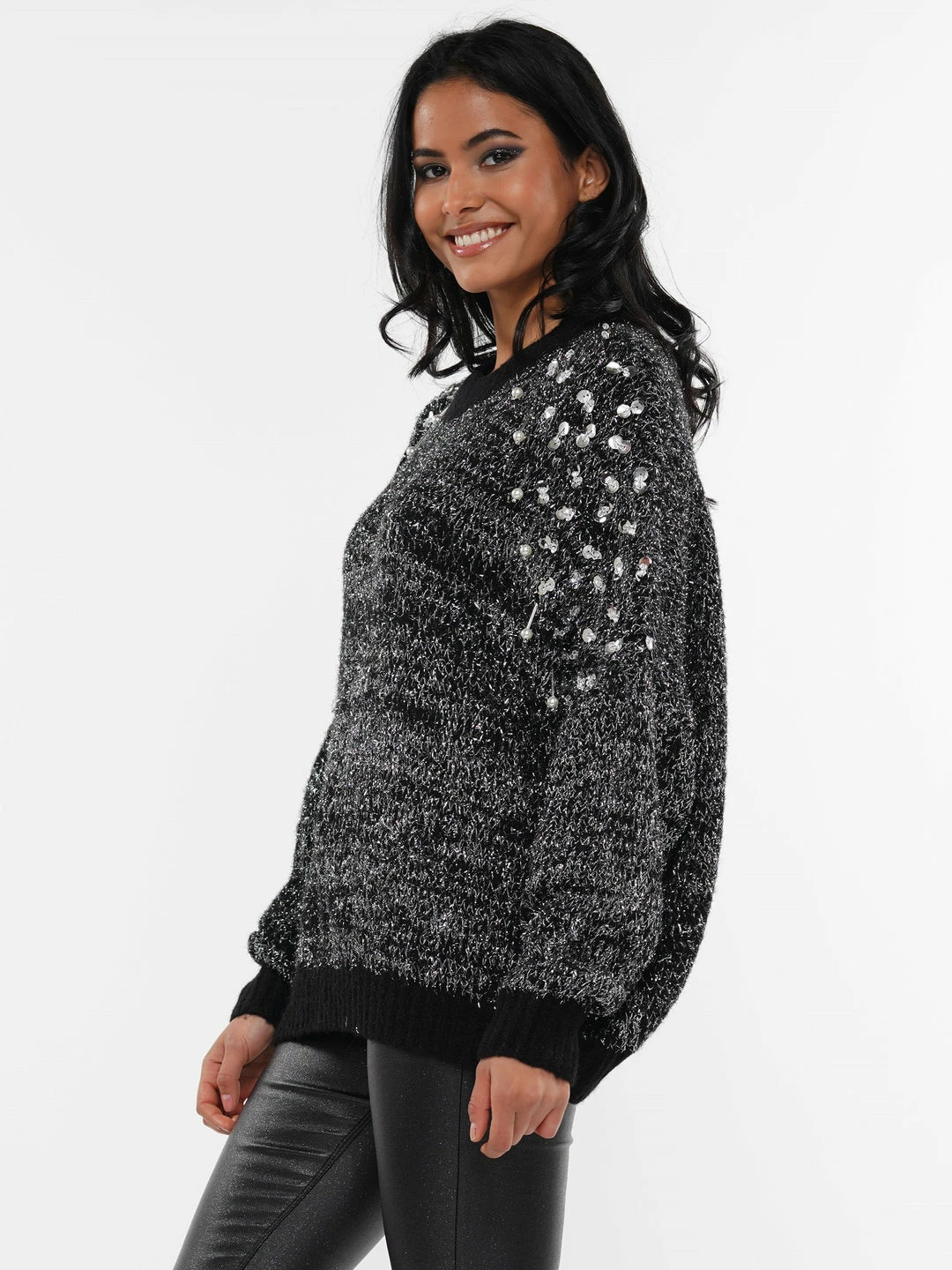 Why Dress SALT & PEPPER SEQUIN PEARL SWEATER 4 Why Dress SALT & PEPPER SEQUIN PEARL SWEATER