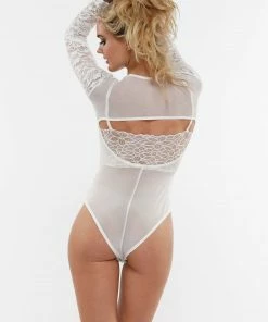 Why Dress BODYSUITS FLORAL LACE LONG SLEEVE BODYSUIT 12 Why Dress BODYSUITS FLORAL LACE LONG SLEEVE BODYSUIT