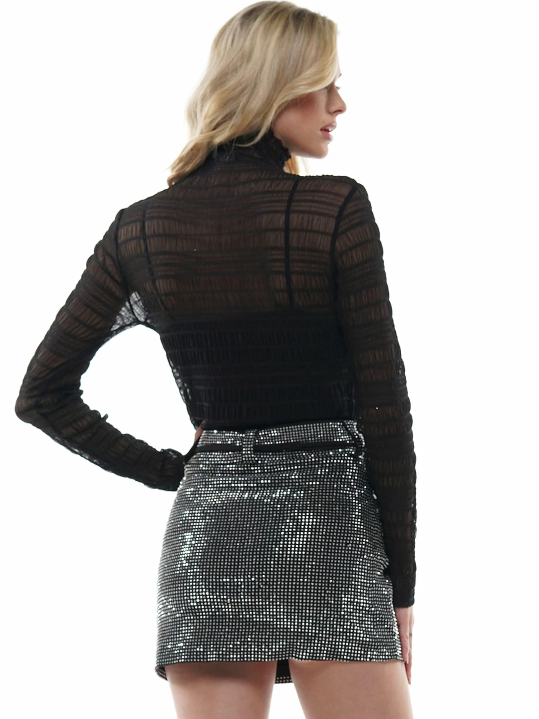 Why Dress TOPS See-Through Rippled Long Sleeve 5 Why Dress TOPS See-Through Rippled Long Sleeve