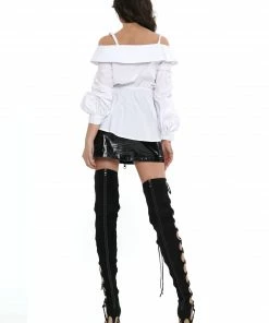 Why Dress Vest Off Shoulder Puffy Long Sleeve 14 Why Dress Vest Off Shoulder Puffy Long Sleeve