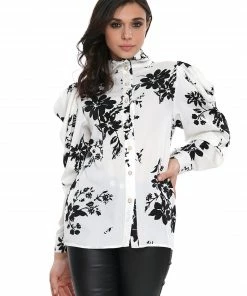 Why Dress Floral Silhouette Button Up TOPS 12 Why Dress Floral Silhouette Button Up TOPS