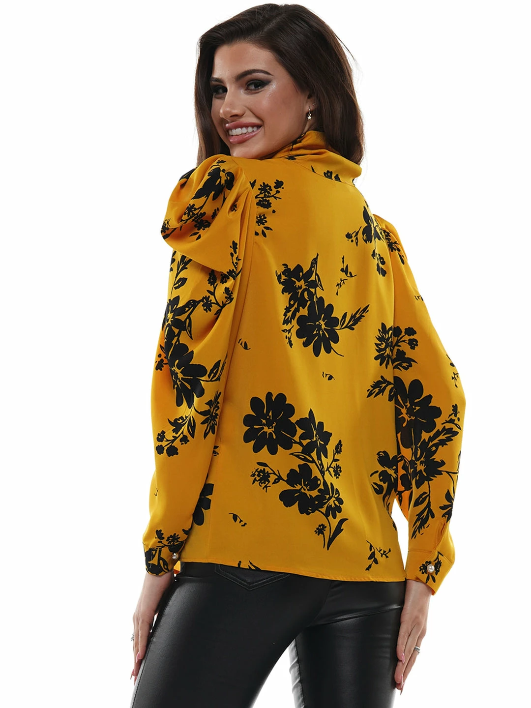 Why Dress Floral Silhouette Button Up TOPS 5 Why Dress Floral Silhouette Button Up TOPS