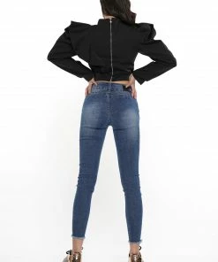 Why Dress Patch Diamond Detail Long Sleeve TOPS 8 Why Dress Patch Diamond Detail Long Sleeve TOPS