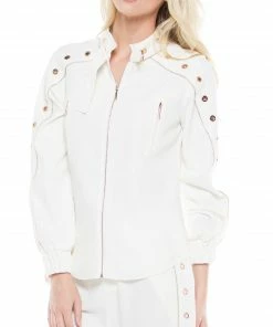 Why Dress Eyelet Detail Jacket