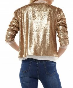 Why Dress Puff Sleeve Sequin Cardigan