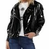Why Dress Patent Leather Boyfriend Fit Biker Jacket OUTERWEAR