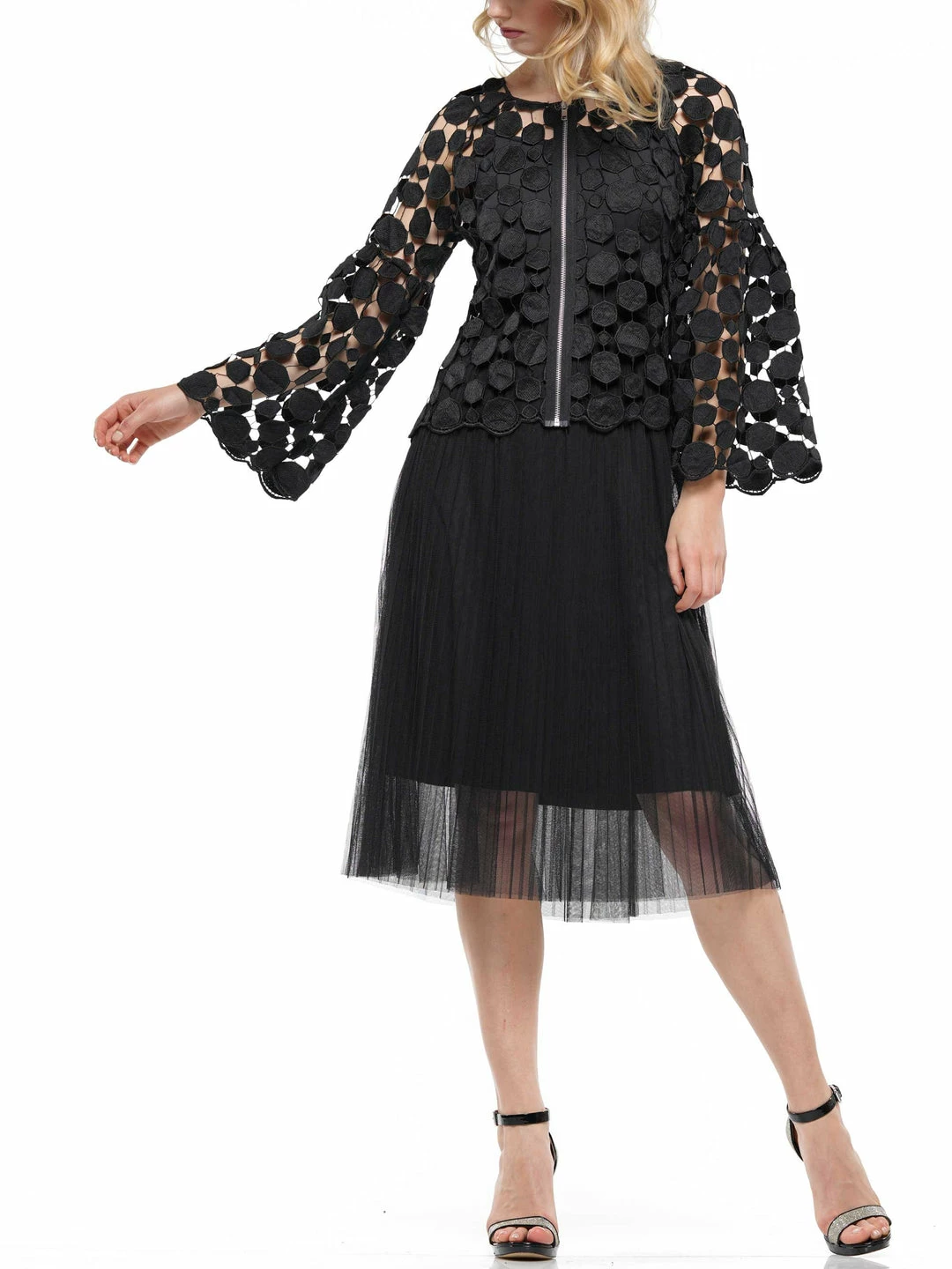 Why Dress OUTERWEAR Lace Zip-up Jacket 6 Why Dress OUTERWEAR Lace Zip-up Jacket