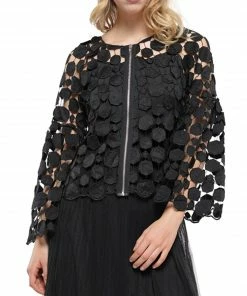 Why Dress OUTERWEAR Lace Zip-up Jacket
