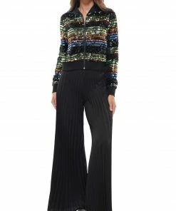 Why Dress Rainbow Sequin Bomber Jacket OUTERWEAR