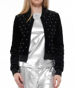 Why Dress Velvet Bomber Jacket