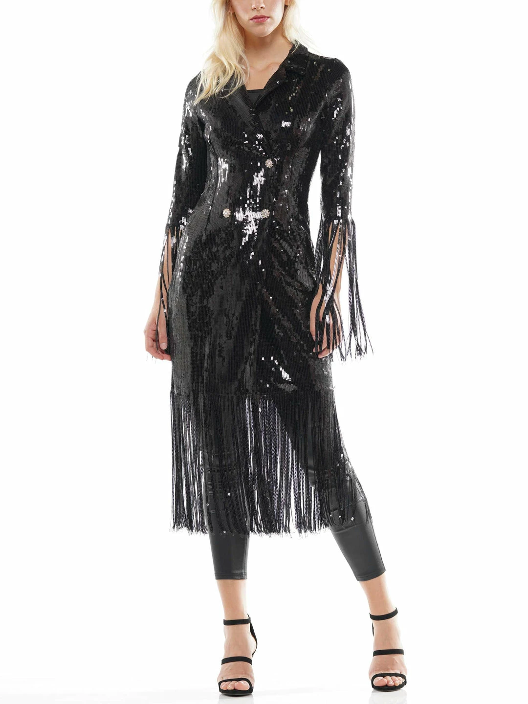 Why Dress Sequin Fringe Jacket 6 Why Dress Sequin Fringe Jacket