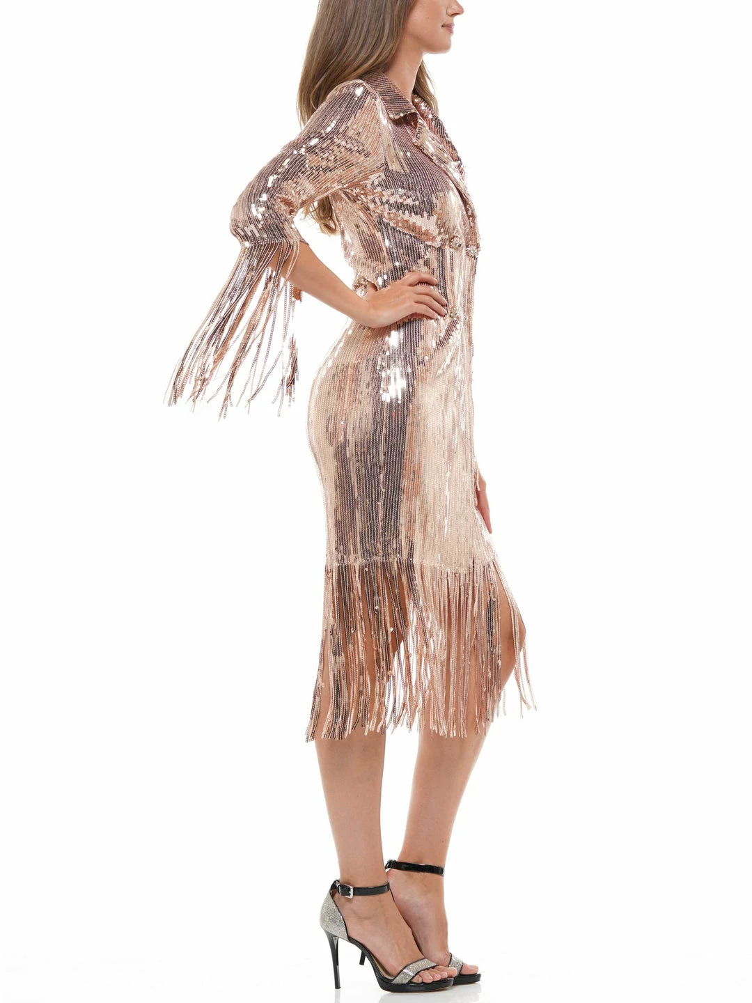 Why Dress Sequin Fringe Jacket 4 Why Dress Sequin Fringe Jacket