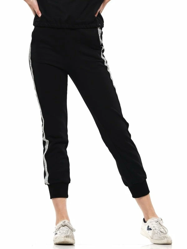 Why Dress BOTTOMS Joggers Featuring Heat Stone Trim 4 Why Dress BOTTOMS Joggers Featuring Heat Stone Trim