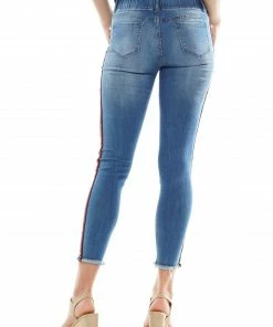 Why Dress BEST SELLER Side Pearl Stripe Denim 7 Why Dress BEST SELLER Side Pearl Stripe Denim