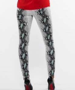 Why Dress Snake Pattern Skinny Jean BOTTOMS