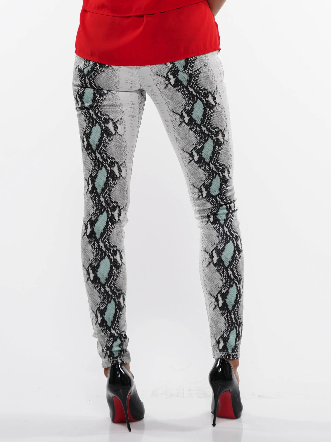 Why Dress Snake Pattern Skinny Jean BOTTOMS 4 Why Dress Snake Pattern Skinny Jean BOTTOMS