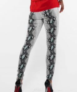 Why Dress Snake Pattern Skinny Jean BOTTOMS 7 Why Dress Snake Pattern Skinny Jean BOTTOMS
