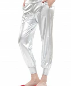 Why Dress BOTTOMS Metallic Jogger Pants