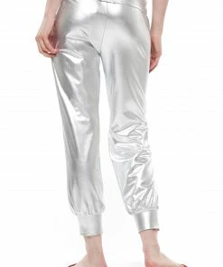 Why Dress BOTTOMS Metallic Jogger Pants