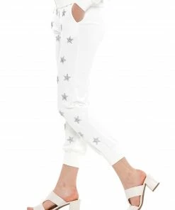 Why Dress BOTTOMS Star Embellished Jogger Pants