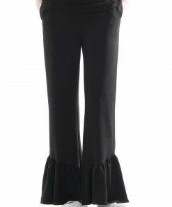 Why Dress Ruffle Hem Wide Legged Pants