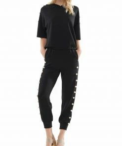 Why Dress Pearl Trim Jogger Pants NEW ARRIVALS