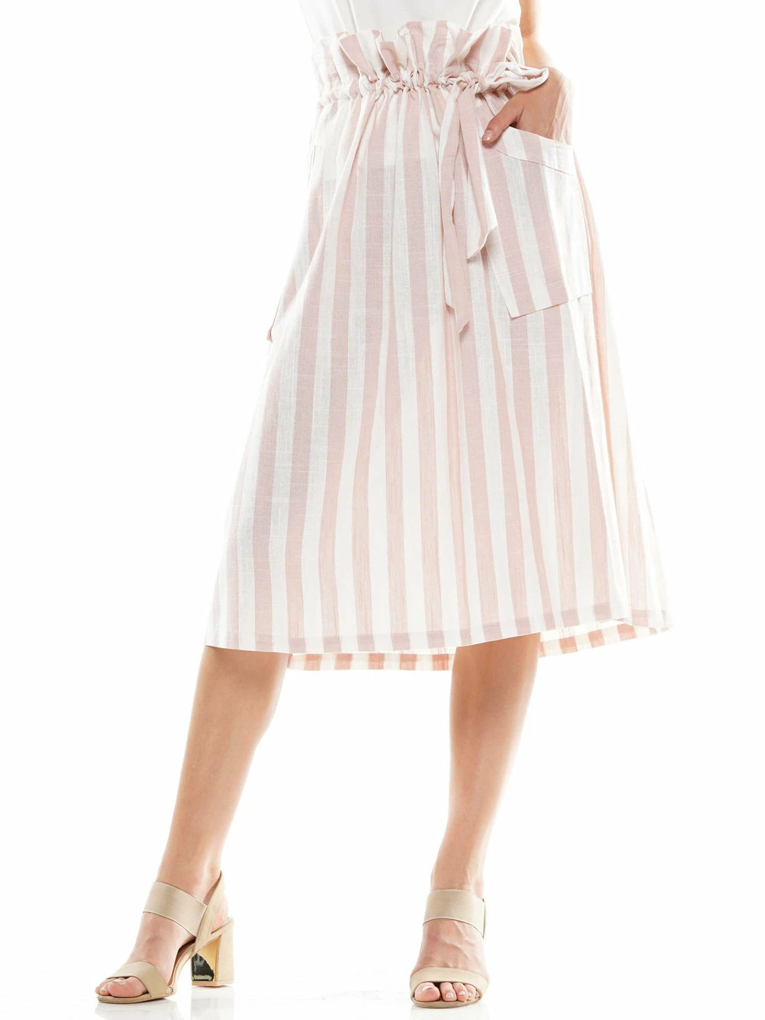 Why Dress SKIRTS Striped Pocket Midi Skirt 3 Why Dress SKIRTS Striped Pocket Midi Skirt