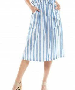 Why Dress SKIRTS Striped Pocket Midi Skirt 11 Why Dress SKIRTS Striped Pocket Midi Skirt