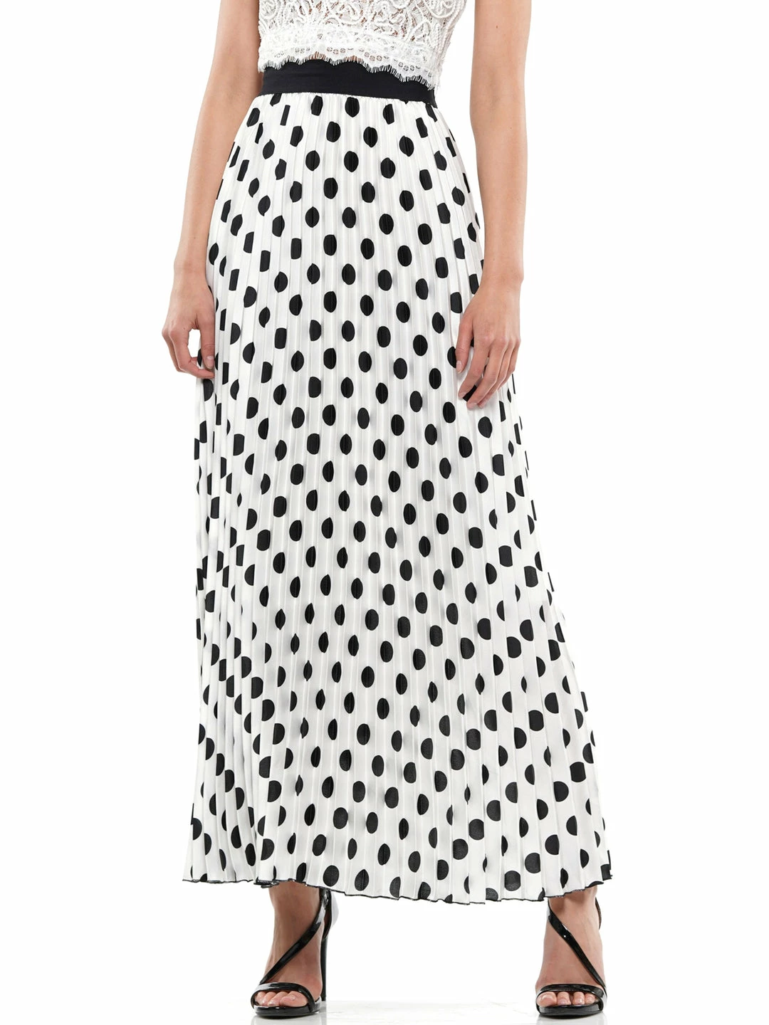 Why Dress Polka Dot Pleated Maxi Skirt 3 Why Dress Polka Dot Pleated Maxi Skirt