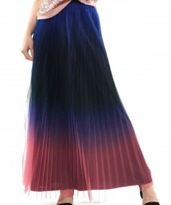 Why Dress SKIRTS Ombre Pleated Maxi Skirt