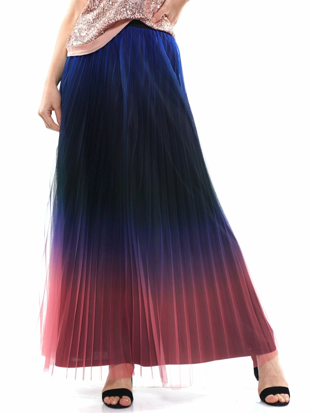 Why Dress SKIRTS Ombre Pleated Maxi Skirt 3 Why Dress SKIRTS Ombre Pleated Maxi Skirt
