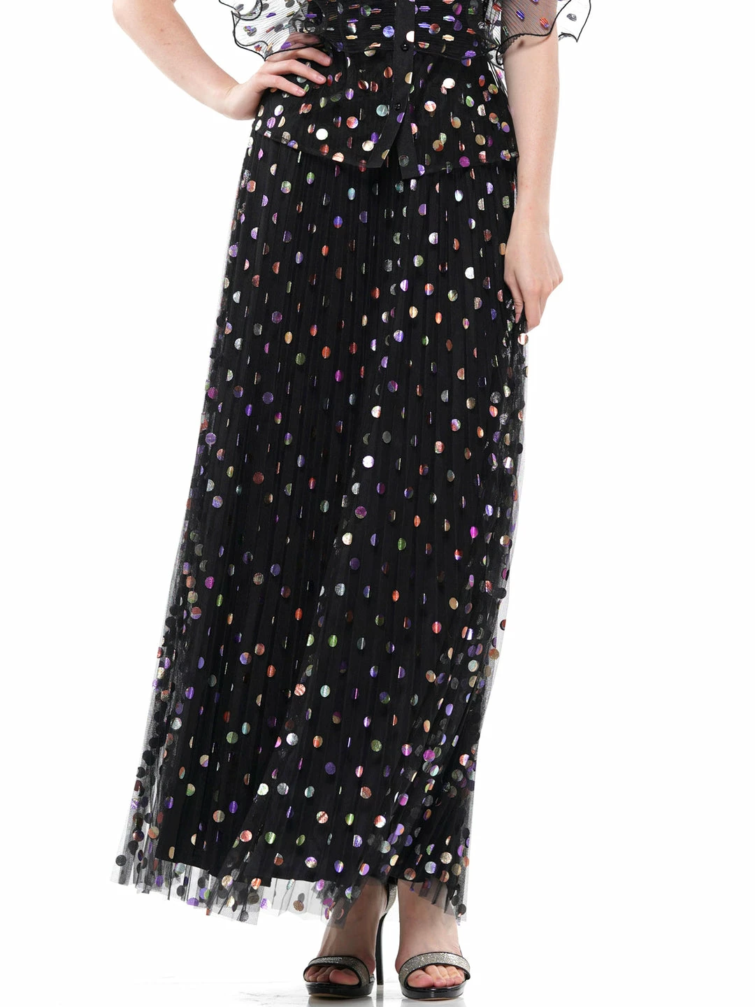 Why Dress Foil Print Pleated Maxi Skirt 3 Why Dress Foil Print Pleated Maxi Skirt