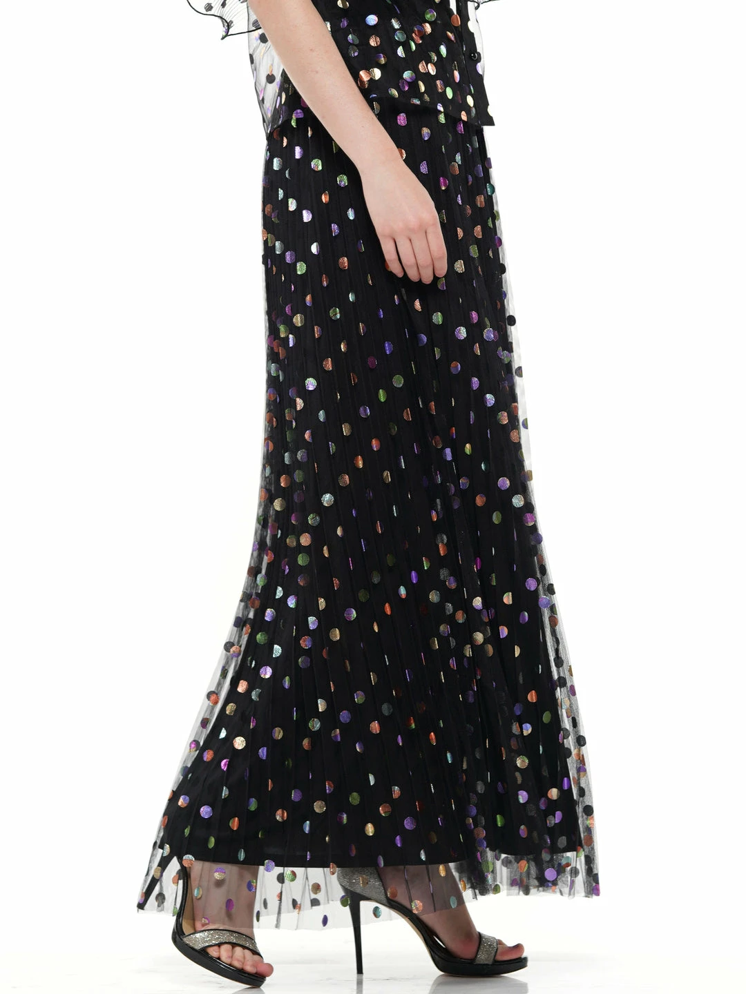 Why Dress Foil Print Pleated Maxi Skirt 4 Why Dress Foil Print Pleated Maxi Skirt