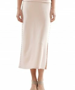 WHY DRESS Sales 9 Why Dress NEW ARRIVALS Light Lyocell Side Slit Skirt With Gemstone