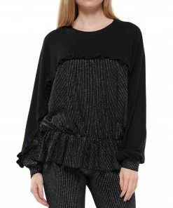 Why Dress Dolman Sleeve Ruffle Sweater