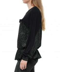 Why Dress Dolman Sleeve Ruffle Sweater