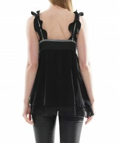 Why Dress Zipper Detail Sleeveless Babydoll Top BLOUSES 8 Why Dress Zipper Detail Sleeveless Babydoll Top BLOUSES
