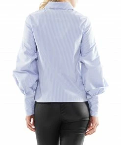 Why Dress Bishop Sleeve Stripe Cotton Shirt Top NEW ARRIVALS 8 Why Dress Bishop Sleeve Stripe Cotton Shirt Top NEW ARRIVALS