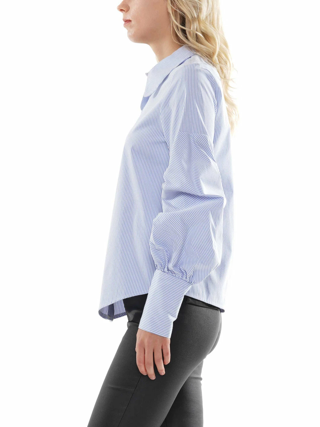 Why Dress Bishop Sleeve Stripe Cotton Shirt Top NEW ARRIVALS 4 Why Dress Bishop Sleeve Stripe Cotton Shirt Top NEW ARRIVALS