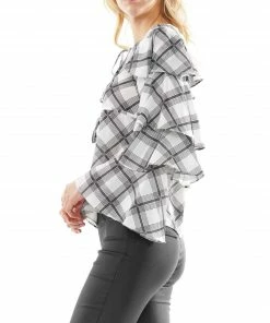 Why Dress Layered Sleeve Printed Blouse