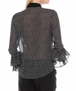 Why Dress Ruffle Cuff Chiffon Tie Blouse 7 Why Dress Ruffle Cuff Chiffon Tie Blouse