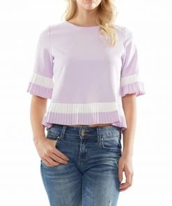 Why Dress NEW ARRIVALS Crepe Pleats Blouse