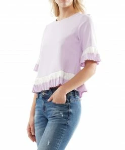Why Dress NEW ARRIVALS Crepe Pleats Blouse