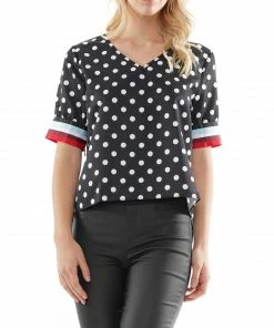 Why Dress Polka Dot V-neck Top NEW ARRIVALS 22 Why Dress Polka Dot V-neck Top NEW ARRIVALS