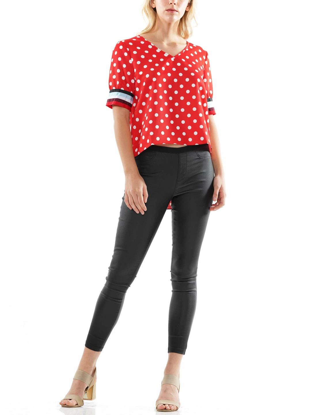 Why Dress Polka Dot V-neck Top NEW ARRIVALS 6 Why Dress Polka Dot V-neck Top NEW ARRIVALS