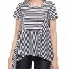 Why Dress High-low Cross Striped Top