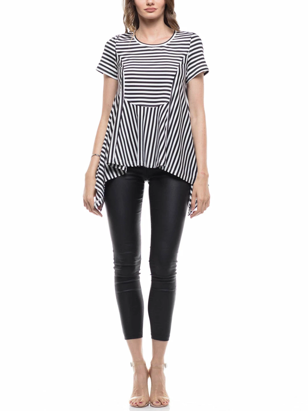 Why Dress High-low Cross Striped Top 6 Why Dress High-low Cross Striped Top